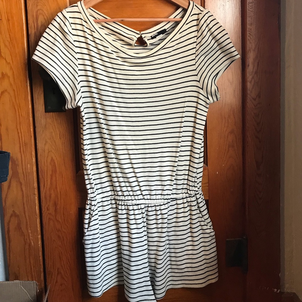 BDG black and white steppes romper